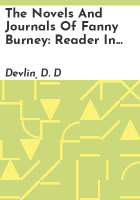 The_novels_and_journals_of_Fanny_Burney